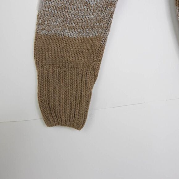 NWOT Eddie Bauer‎ Turtleneck Striped cotton blend Sweater, Tan XL - Picture 6 of 9